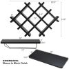 Black 5 Piece Wall Mounted Wine Rack Set with Storage Shelves