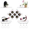 White 5-Piece Wall Mounted Wine Rack Set with Storage Shelves