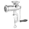 VEVOR Manual Meat Grinder, 304 Stainless Steel Hand Meat Grinder with Steel Table Clamp, Meat Mincer Sausage Maker & 2 Cutting Plates