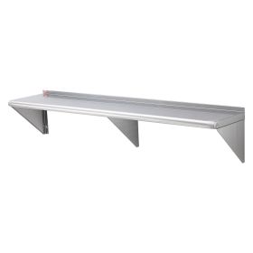 VEVOR 14" x 60" Stainless Steel Shelf, Wall Mounted Floating Shelving with Brackets, 400 lbs Load Capacity Commercial Shelves