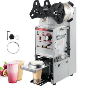 VEVOR Semi-automatic Cup Sealing Machine, 300-500 Cup/h Tea Cup Sealer Machine, Silver Boba Cup Sealer Machine