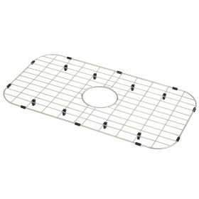 VEVOR Sink Protector Grid, 26"x14" Stainless Steel Sink Grates, Centered Drain Sink Grates with R90 Corner Radius, Large Sink Bottom Grids