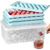 VEVOR Ice Cube Tray, Round Ice Ball Maker for Freezer, 2x33pcs & 1x104pcs Ice Balls