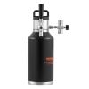 VEVOR Beer Growler Tap System, 64Oz 1.89L Mini Keg, 304 Stainless Steel Pressurized Beer Growler, Keg Growler with Pressure Display