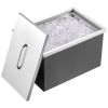 VEVOR Drop in Ice Chest, 22"L x 17"W x 12"H Stainless Steel Ice Cooler, Commercial Ice Bin with Cover, 40 qt Outdoor Kitchen Ice Bar