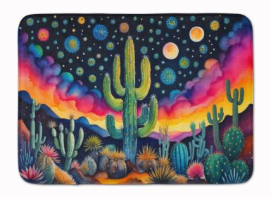 Queen of the Night Cactus in Color Memory Foam Kitchen Mat Machine Washable Anti-Fatigue Mat Cushion Comfort Bath Mat or Kitchen Rug