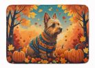 Australian Terrier Terrier Fall Memory Foam Kitchen Mat Machine Washable Anti-Fatigue Mat Cushion Comfort Bath Mat or Kitchen Rug