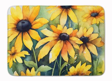 Maryland Black-Eyed Susans in Watercolor Memory Foam Kitchen Mat Machine Washable Anti-Fatigue Mat Cushion Comfort Bath Mat or Kitchen Rug