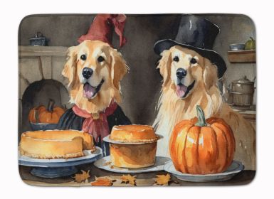 Golden Retriever Fall Kitchen Pumpkins Memory Foam Kitchen Mat Machine Washable Anti-Fatigue Mat Cushion Comfort Bath Mat or Kitchen Rug