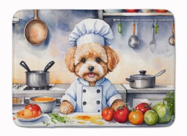 Maltipoo The Chef Memory Foam Kitchen Mat Machine Washable Anti-Fatigue Mat Cushion Comfort Bath Mat or Kitchen Rug