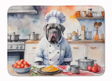 Neapolitan Mastiff The Chef Memory Foam Kitchen Mat Machine Washable Anti-Fatigue Mat Cushion Comfort Bath Mat or Kitchen Rug