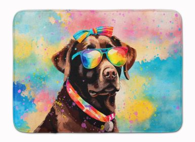 Chocolate Labrador Hippie Dawg Memory Foam Kitchen Mat Machine Washable Anti-Fatigue Mat Cushion Comfort Bath Mat or Kitchen Rug