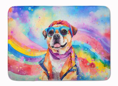 Pug Hippie Dawg Memory Foam Kitchen Mat Machine Washable Anti-Fatigue Mat Cushion Comfort Bath Mat or Kitchen Rug