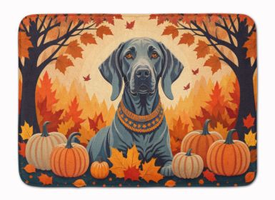 Weimaraner Fall Memory Foam Kitchen Mat Machine Washable Anti-Fatigue Mat Cushion Comfort Bath Mat or Kitchen Rug