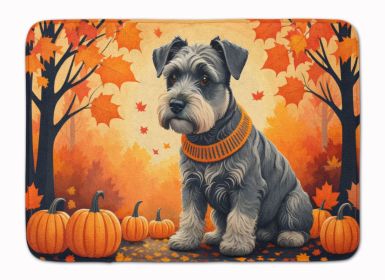 Schnauzer Fall Memory Foam Kitchen Mat Machine Washable Anti-Fatigue Mat Cushion Comfort Bath Mat or Kitchen Rug