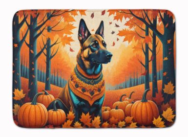 Belgian Malinois Fall Memory Foam Kitchen Mat Machine Washable Anti-Fatigue Mat Cushion Comfort Bath Mat or Kitchen Rug