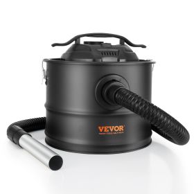 VEVOR Ash Vacuum Cleaner, 4 Gallon with 1200W Powerful Suction, Ash Vac Collector with 47.2 in Flexible Hose, for Fireplaces, Log Burner, Grills