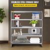 VEVOR Stainless Steel Shelving 60x18.5 Inch 5 Tier Adjustable Shelf Storage Unit Stainless Steel Heavy Duty Shelving for Kitchen Commercial Office Gar