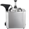 VEVOR Cheese Dispenser with Pump, 2.6 Qt Capacity Cheese Warmer, Stainless Steel Hot Fudge Warmer with Pump 650W Cheese Dispenser