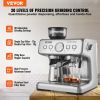 VEVOR Espresso Machine with Grinder, 15 Bar Semi-Automatic Espresso Coffee Maker with Milk Frother Steam Wand