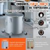 VEVOR Fryer Grease Bucket, 8 Gal Oil Disposal Caddy with Caster Base, Carbon Steel with Rust-Proof Coating, Oil Transport Container with Lid