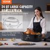 VEVOR Electric Roaster Oven, 24 QT Turkey Roaster Oven with Self-Basting Lid, 1450W Roaster Oven with Defrost & Warm Function, Adjustable Temp