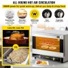 VEVOR Commercial Convection Oven, 47L/43Qt, Half-Size Conventional Oven Countertop, 1600W 4-Tier Toaster w/ Front Glass Door