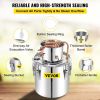 VEVOR Alcohol Still, 50L Distillery Kit w/Condenser & Pump, 13.2Gal Alcohol Still w/Copper Tube, Whiskey Distilling Kit w/Build-in Thermometer