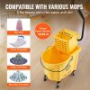 VEVOR Mop Bucket with Wringer, 35 Qt. Commercial Mop Bucket with Side Press Wringer, Side-Press Mop Bucket and Wringer Combo on Wheels