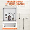 VEVOR 13"x13" No Tile Shower Niche 304 Stainless Steel, Wall-Inserted Niche Recessed Double Shelves