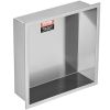 VEVOR 13"x13" No Tile Shower Niche 304 Stainless Steel, Wall-Inserted Niche Recessed Double Shelves