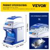 VEVOR 110V Commercial Ice Shaver Crusher 441LBS/H with 11LBS Hopper