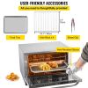 VEVOR Commercial Convection Oven, 47L/43Qt, Half-Size Conventional Oven Countertop, 1600W 4-Tier Toaster w/ Front Glass Door