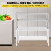 VEVOR Double Overshelf, Double Tier Stainless Steel Overshelf, 48 x 12 x 24 in Double Deck Overshelf