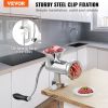 VEVOR Manual Meat Grinder, 304 Stainless Steel Hand Meat Grinder with Steel Table Clamp, Meat Mincer Sausage Maker & 2 Cutting Plates