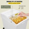 VEVOR Ingredient Bin, 10.5 Gallons Capacity Ingredient Storage Bin, PP Material Flour Bins On Wheels