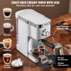 VEVOR Espresso Coffee Machine, 15Bar Semi-Automatic Espresso Maker with Milk Frother Steam Wand