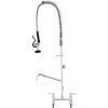 VEVOR Commercial Faucet with Pre-Rinse Sprayer, 44" Height, 8" Center, 12" Swing Spout, Deck Mount Kitchen Sink Faucet