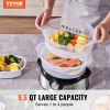 VEVOR Electric Food Steamer, 9.5Qt/9L Electric Vegetable Steamer with 3-Tier Stackable Trays