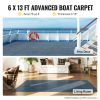 VEVOR Gray Marine Carpet 6 ft x 13.1 ft Boat Carpet Rugs Indoor Outdoor Rugs for Patio Deck Anti-Slide TPR Water-Proof Back Cut Outdoor Marine Carpeti