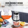 VEVOR Food Processor, Electric Meat Grinder with 4-Wing Stainless Steel Blades, 2.5 Cup Glass Bowl, 400W Electric Food Chopper