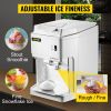 VEVOR Ice Shaver Machine Electric, Snow Cone Machine Commercial 265 LBS/H, Shaved Ice Machine w/Ice Hopper & Lid