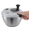 VEVOR Stainless Steel Salad Spinner, 4.75Qt, One-handed Easy Press Large Vegetable Dryer Washer