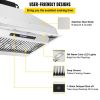 VEVOR Insert Range Hood, 900CFM 4-Speed, 30 Inch Stainless Steel Built-in Kitchen Vent with Touch & Remote Control LED Lights Baffle Filters