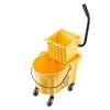 VEVOR Mop Bucket with Wringer, 26 Qt. Commercial Mop Bucket with Side Press Wringer, Side-Press Mop Bucket and Wringer Combo on Wheels