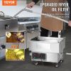 VEVOR Mobile Fryer Filter, 18L Oil Tank Capacity, Oil Filtration System with 10 L/min Oil Filtration Speed