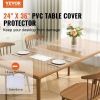 VEVOR Clear Table Cover Protector, 24" x 36"/613 x 922 mm Table Cover, 1.5 mm Thick PVC Plastic Tablecloth