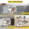 VEVOR Swing Right Blind Corner Cabinet Pull Out for 36 inch Cabinet, 2 Tier Swing Tray Blind Kitchen Cabinet