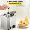 VEVOR Cheese Dispenser with Pump, 2.6 Qt Capacity Cheese Warmer, Stainless Steel Hot Fudge Warmer with Pump 650W Cheese Dispenser