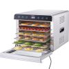 VEVOR Food Dehydrator Machine, 6 Stainless Steel Trays, 700W Electric Food Dryer w/ Digital Adjustable Timer & Temperature for Jerky, Herb, Meat, Beef